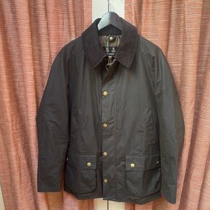 barbour ashby wax jacket olive, mens size medium, NWT
